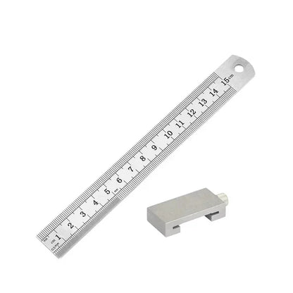 New Protable Accurate Positioning Woodworking Tools Carpentry Steel Ruler Positioning Limit Block Measuring Marking Gauge