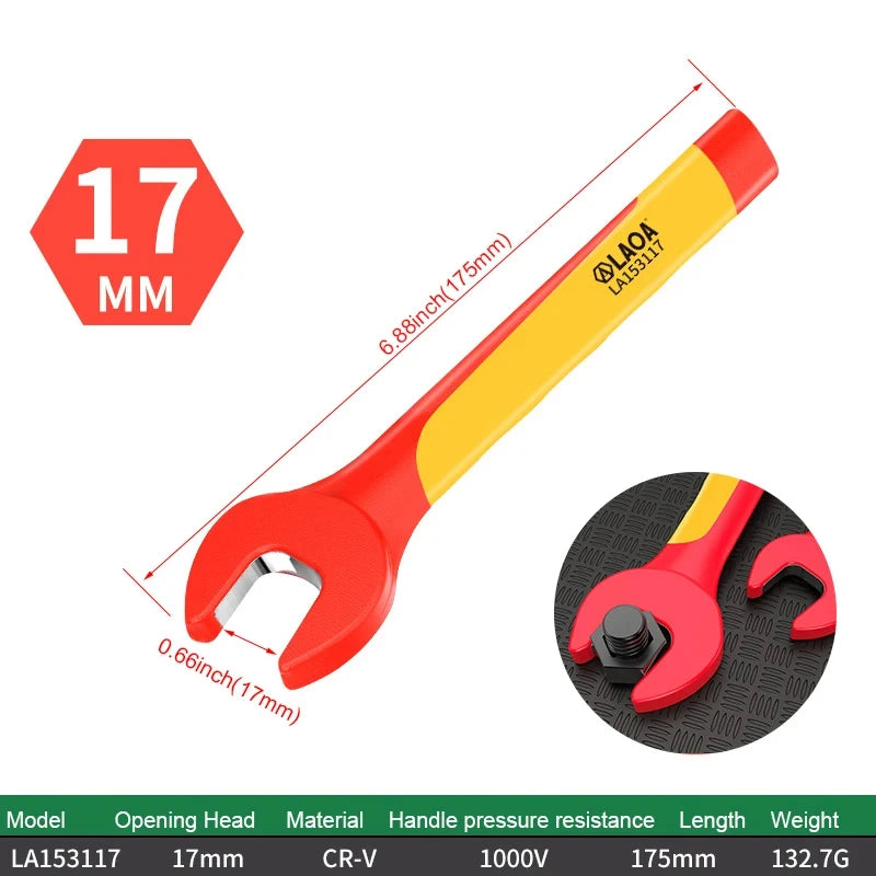 LAOA VDE Insulated Wrenches Multifunctional VDE Open-End Wrenches Manual Household Electrical Tools