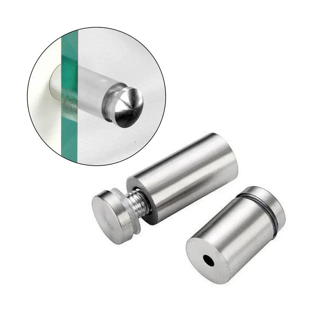 20Pc Glass Display Stand Mounting Bolt 25mm Stainless Standoffs Sign Advertisement Fixings Advertising Nail Hardware Accessories