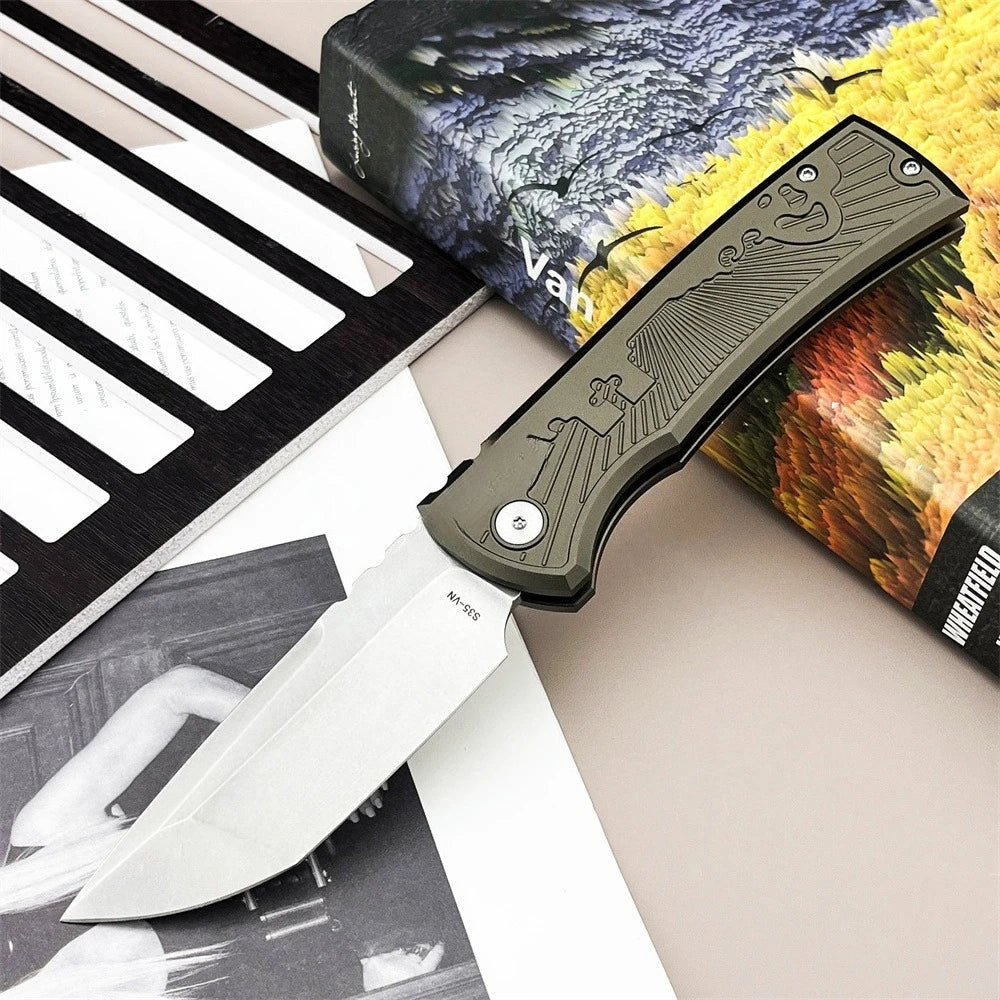 High-Quality 229 Pocket Folding Knife with D2 Blade and T6 Aluminum Handle—EDC, Camping, Outdoor, Pocket Knife for Exploration, Cutting, Mountaineering, Rescue, Fishing, Hiking, and More—Multipurpose Tool and Gift