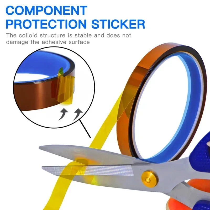 Mechanic High-temperature Resistant Tape Polyimide Sticker Phone PCB Circuit Board Battery Wrap Protection Repair Isolate Tool