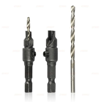 5Pcs Conical Drill Bit Countersink Woodworking Drilling Pilot Holes HSS Universal Counterbore Cutter Screw Hole Drill