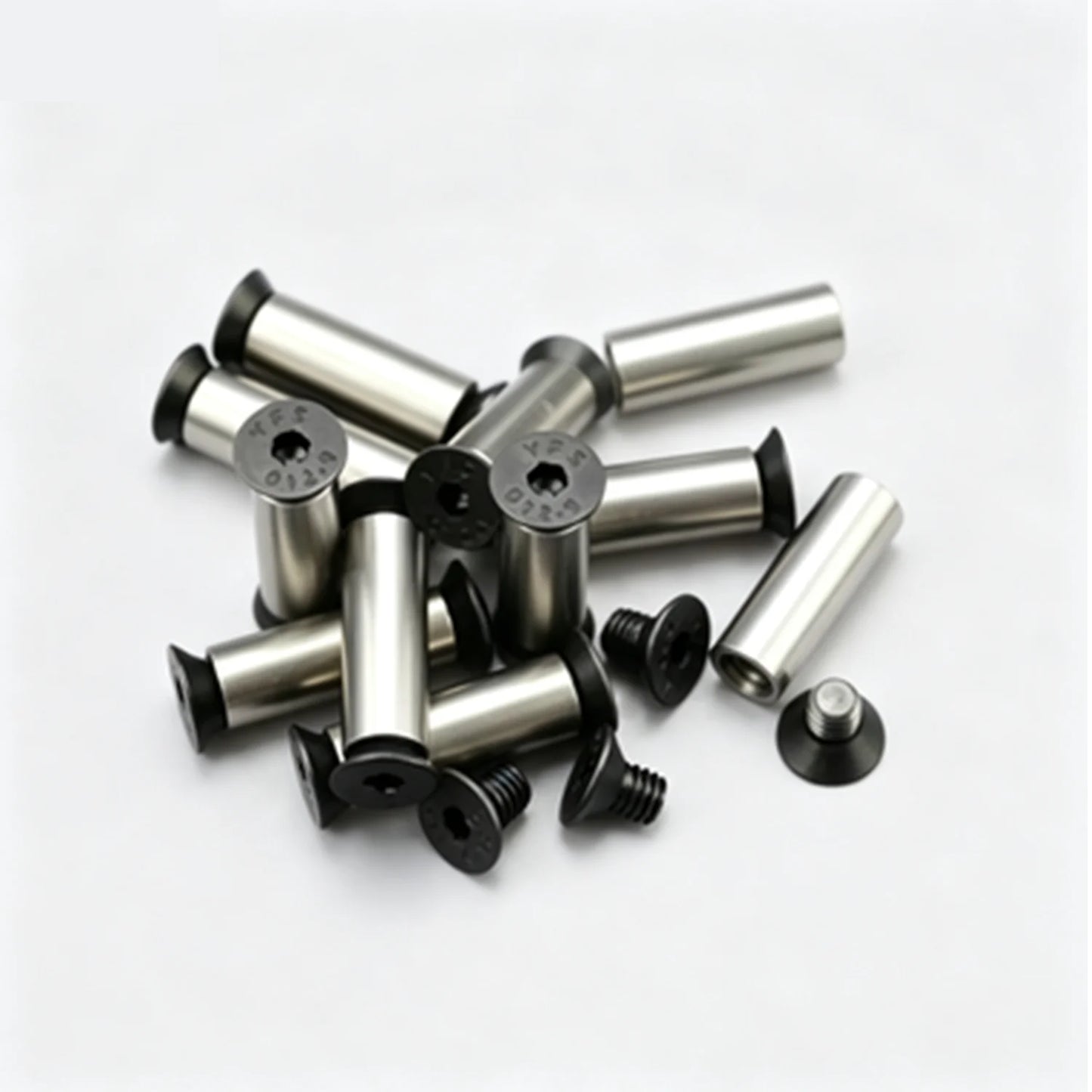 6pcs Stainless Steel Internal Hex Countersunk Knife Handle Locking Screws Bolts Rivets DIY Knife Making Handle Scale Fastener Replacement Hardware Accessories
