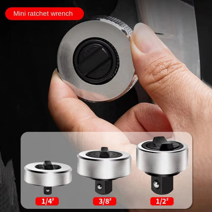 Mini Ratchet Wrench Portable 1/4' 3/8' 1/2' Drive Small Quick Release Socket Set Steel Palm Finger Reversible Two-Way Square Too