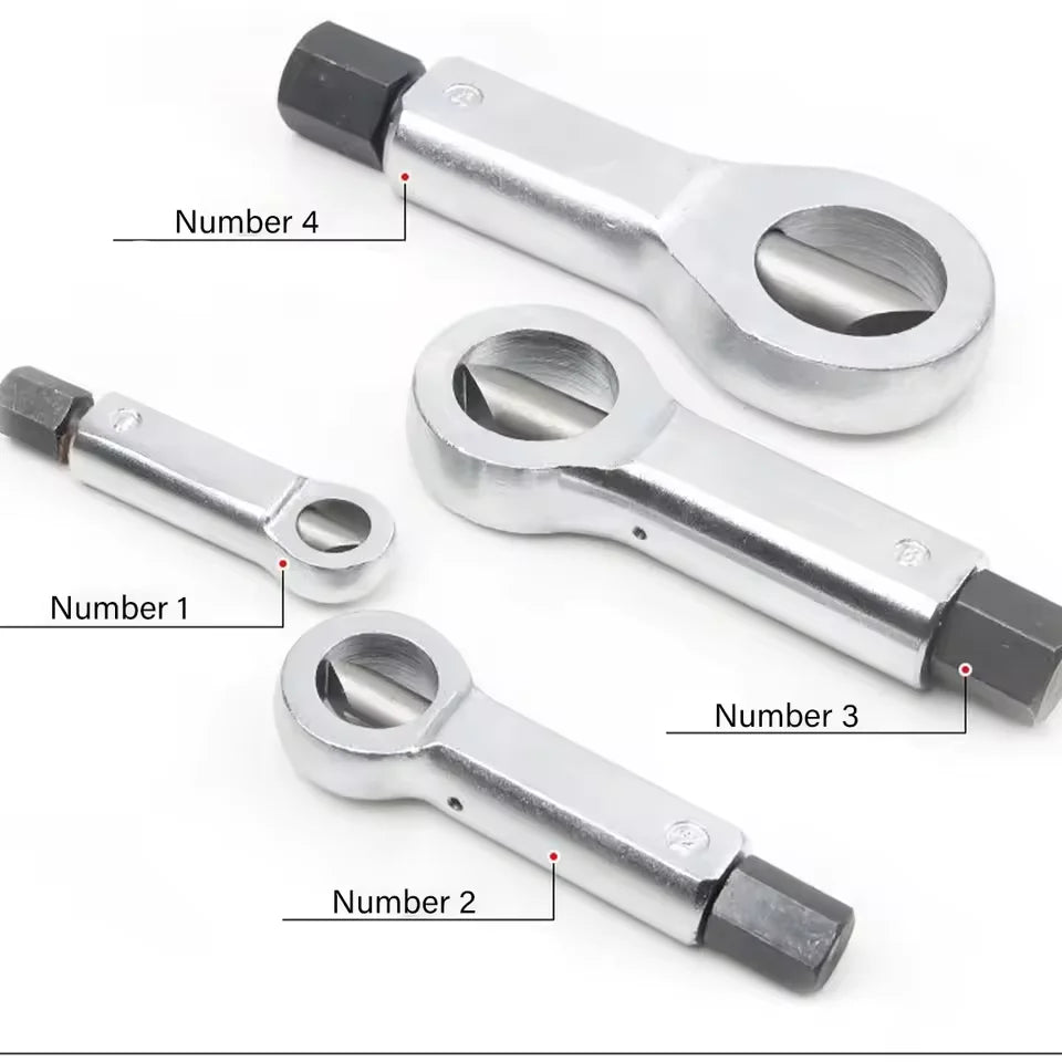 9-27mm Rusty Nut Separation Wrench Damaged Screw Nut Splitter Spanner Manual Remove Cutter Steel Portable Hex Extractor Tools