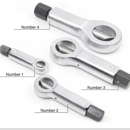 9-27mm Rusty Nut Separation Wrench Damaged Screw Nut Splitter Spanner Manual Remove Cutter Steel Portable Hex Extractor Tools