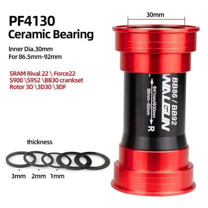 BB86 BB92 Press Fit Bike Bottom Bracket Ceramic BB MTB Road PF4124 PF4130 PF41 41mm 24mm 30mm 29mm Shell bicycle Crank Parts
