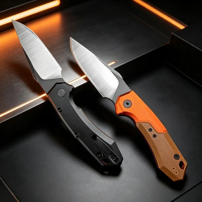 7851 Folding Knife D2 Blade Aluminum Alloy Plus G10 Handle EDC Outdoor Camping Wild Exploration Hiking Survival Rescue Practical Portable Tool