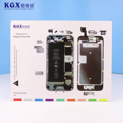KGX Screw Storage Magnetic Pad Screw Memory Mat For iP X-15 ProMax Storage Screw Memory Positioning Maintenance Work Pad