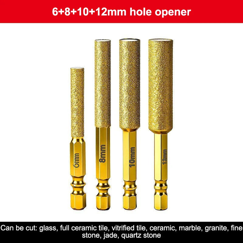 New·1/2/3/4Pcs Diamond Core Bits Dry Drilling Thread Hexagonal Shank Core For Ceramic Tile Granite Marble Grinding Heads·