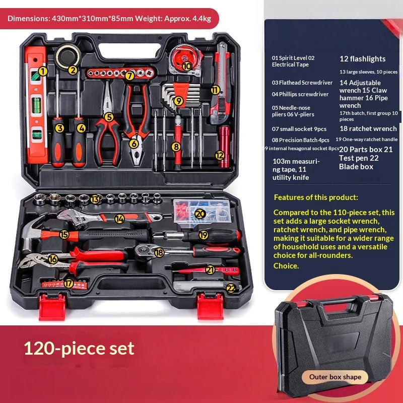 Household Hardware Tool Set Combination Manual Repair Electrician Tools Sheik Mainland Socket Set 육각렌치세트 신기한 공구 Herramientas 공구