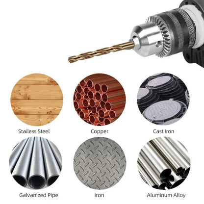 50Pcs Titanium Coated Drill Bits HSS High Speed Steel Drill Bits Set Tool High Quality Power Tools 1/1.5/2/2.5/3mm