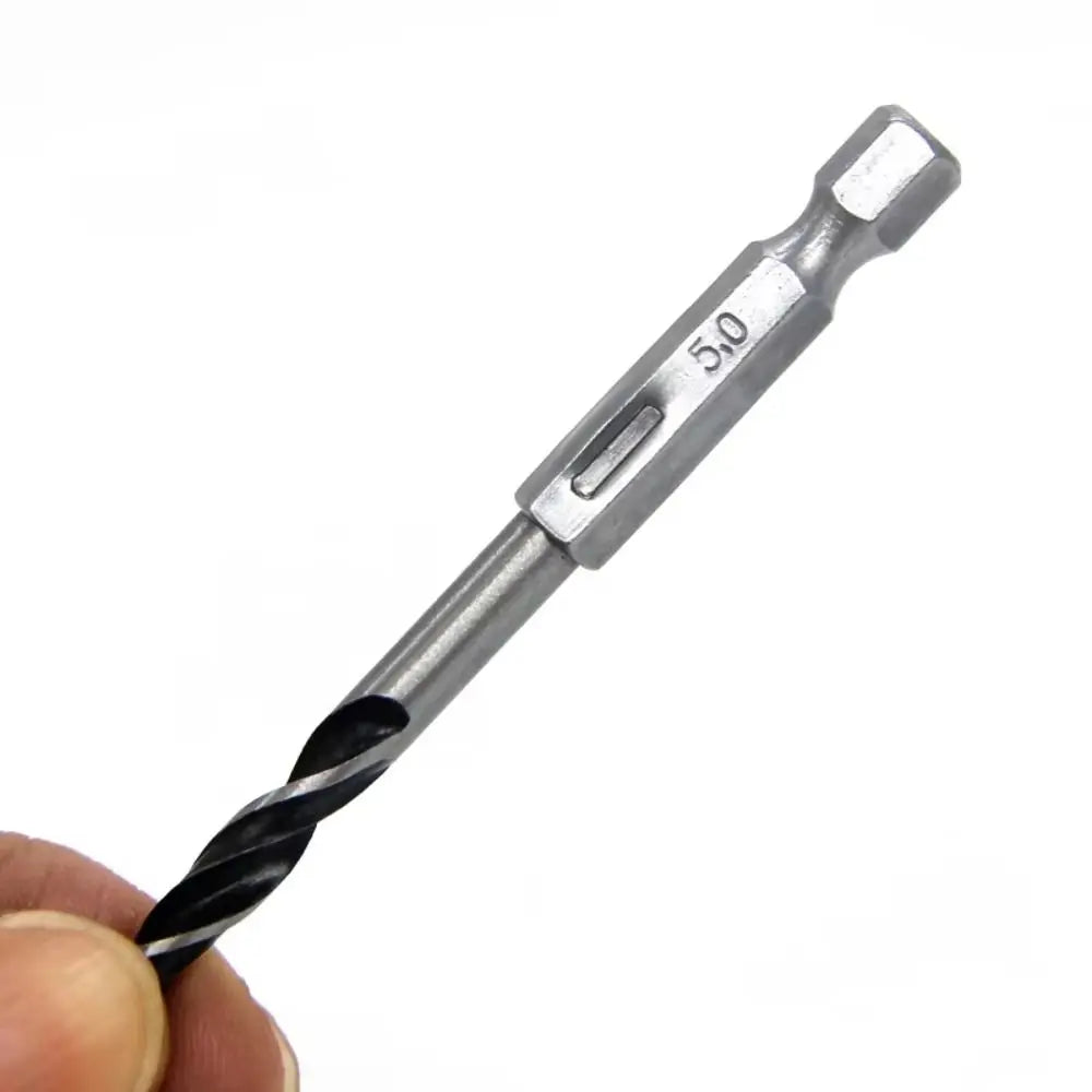 5PCS 4/5/6/8/10mm Three-pointed Woodworking Drill Power Tool High Carbon Steel Twist Dril Bit High Quality 1/4" Hex Shank