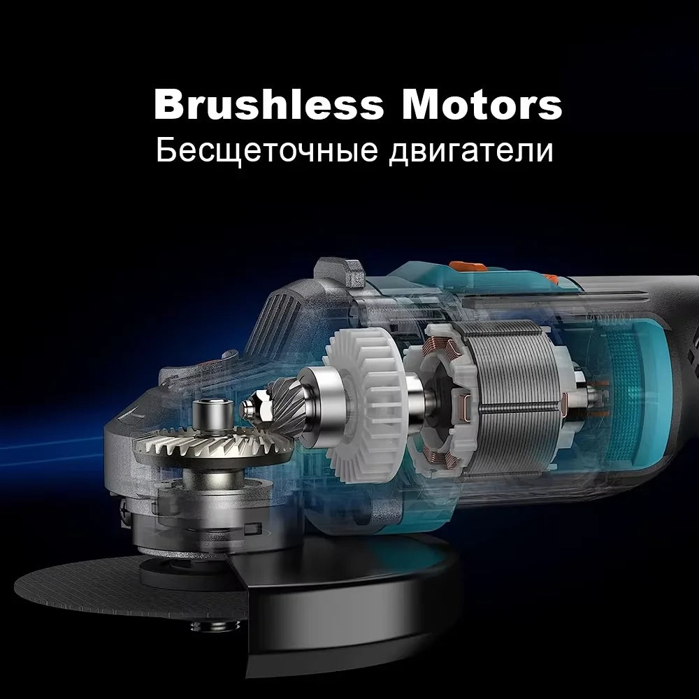 125/100mm  Angle Grinder Brushless Variable 3-Speed  Lithium-Ion Grinding Cutting Machine Polisher Power Tool For Makita Battery