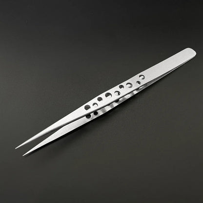 Electronics Industrial Tweezers Precision Anti-static Curved Straight Tip Stainless Forceps Phone Repair Hand Tool sets