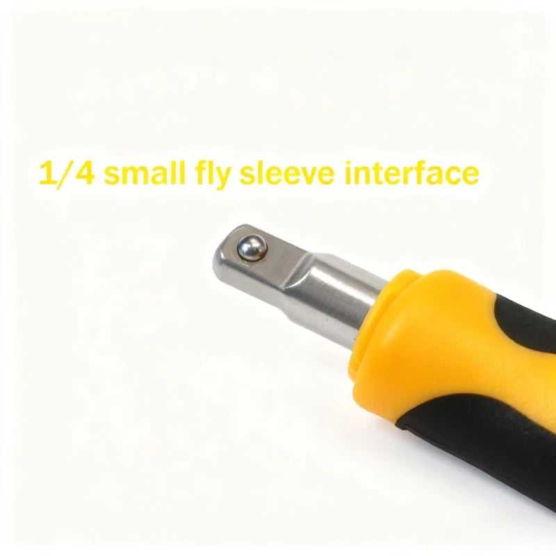 Screwdriver Set with T-Shape Cross and Straight Slot Hexagon and Plum-Shaped Heads Plus Socket Set for DIY Lovers