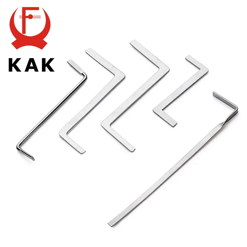 KAK High Quality Practical Locksmith Tool 5 pieces/kit Replacement Turning Tool Double Head Tension Wrench Tool Hardware