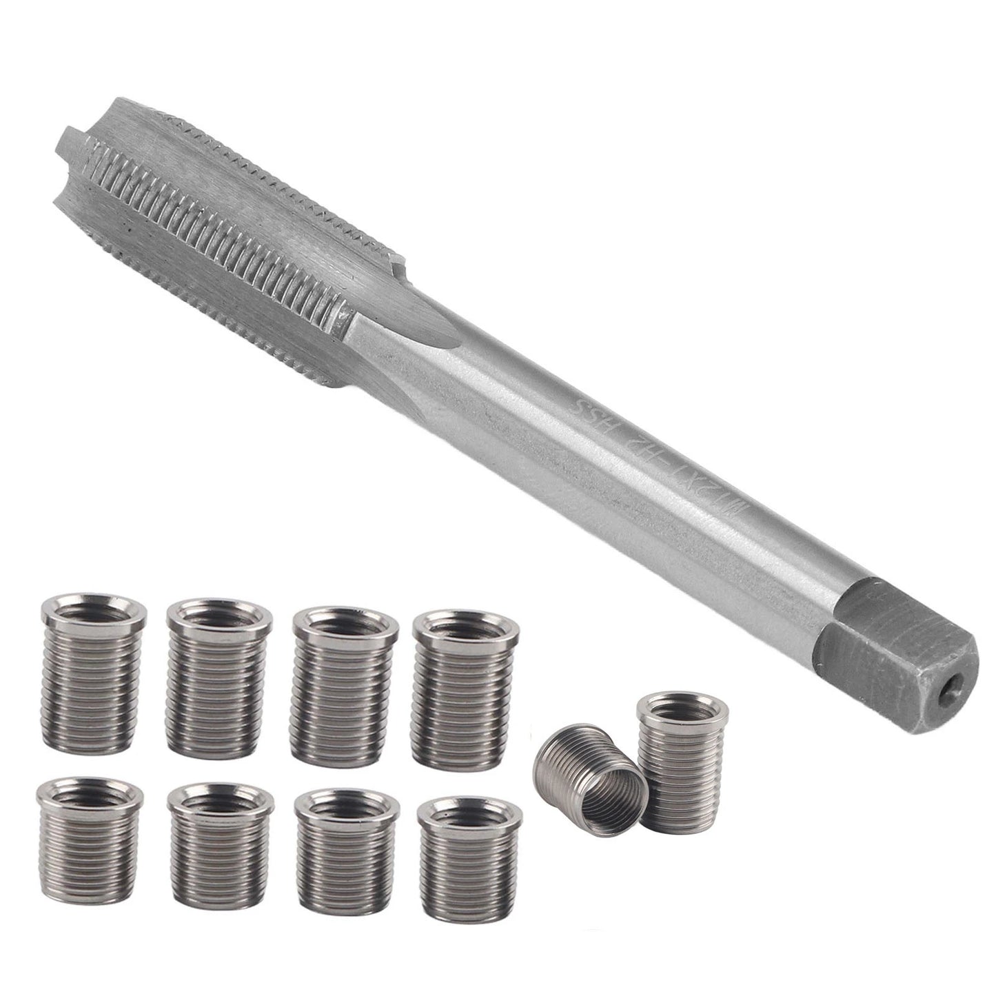 Spark Plug Thread Repair Tool M10x1.0 Bolt + M12x1.0 Tap Auto Accessories Hardware Kit