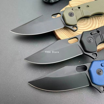SEAL XR 8Cr13Mov Blade Outdoor Folding Knife Portable Camping Knives High Hardness Hiking Fishing Compact Knife Daily Utility Gear Wilderness Activities Essential Camping Climbing Portable Multitools Nylon Fiber Handle