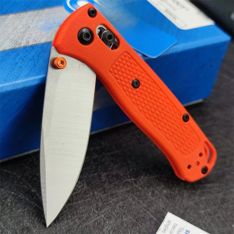 BM 533-3 MINI Bugout Nylon Wave Fibre Handle Axis Lock Folding Outdoor Self Defense Pocket Knife EDC Camping Hunting Tools