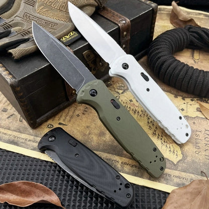 Best-Selling Model 4300 Folding Knife with D2 Steel Blade and G10 Handle—Everyday Adventure, Cutting, Outdoor Pocket Knife, Hiking, Rescue, and Multi-Purpose Tool