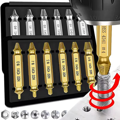 Damaged Broken Screw Extractor Drill Bit Set Stripped Broken Screw Bolt Remover Extractor Easily Take Easy Out Demolition Tools