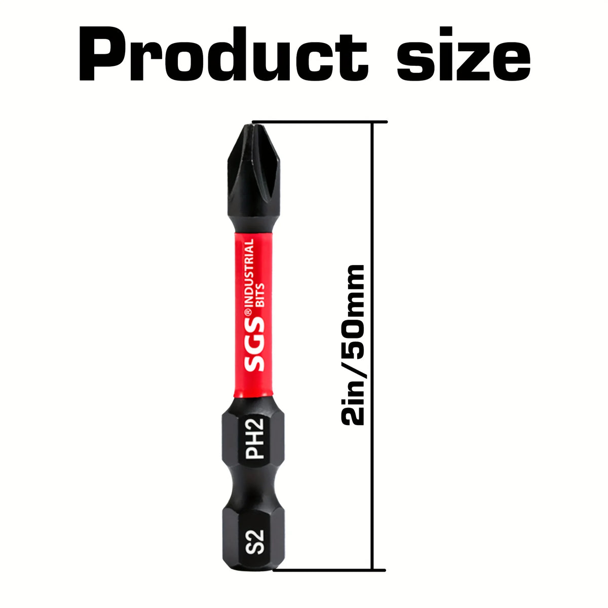 10/20 Pieces of S2 Alloy Tool Steel Bits, Super Strong Magnetic Ph2, 50mm Standard Length, Rust-Resistant, Wear-Resistant, Impact-Resistant, Portable in a Box, a Complete Set for Multi-Scenario Repairs and Assembly
