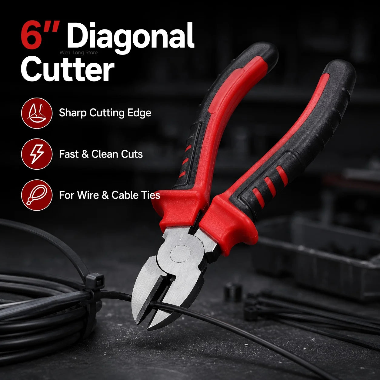 4 Types Pliers Set, Sprue Cutter Needle Nose Diagonal Cutter Combination Pliers for Wire Cutting Twisting Gripping DIY Repair