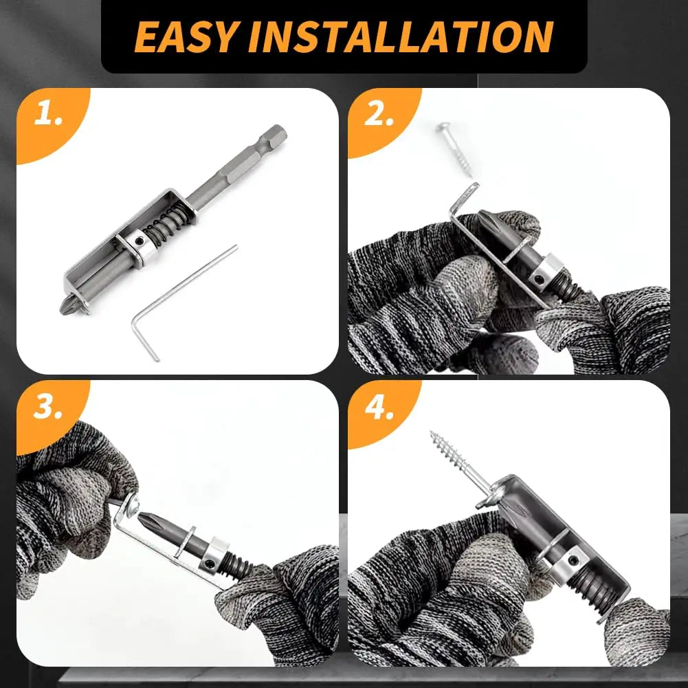 Rafford Screw Holder Drill Bit Phillips Anti-Drop Screwdriver Bit Fixing Clamp Set Suitable for Electric Drills, DIY Repair.