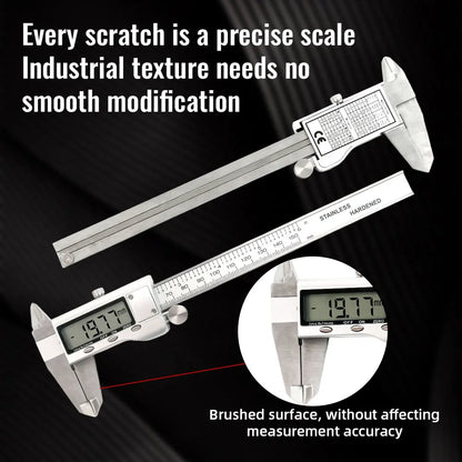 6 Inch 150mm Digital Vernier Caliper Stainless Steel Micrometer Measuring Tool Depth Ruler