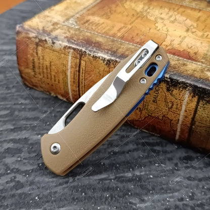 5390 Folding Knife G10 Handle with Clip EDC Compact Knives Outdoor Adventure Hiking Cutting Knife Portable Multi-fuctional Tools