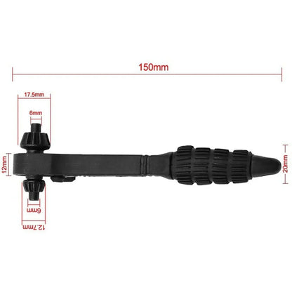 2 in 1 Drill Chuck Key Wrench Dual Head Ratchet Spanner Universal Clamping Tool 12 7mm 17 5mm for Drill Press Hand Electric Drill Machine Lathe Tooling Chucks Replacement Hardware Hand Tools Premium Quality Steel Construction