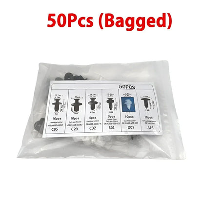 50/100pcs Auto Fastener Clip Kit Fender Rivet Clips Car Body Push Retainer Pin Rivet Bumper Door Trim Panel Retainer Car Clips