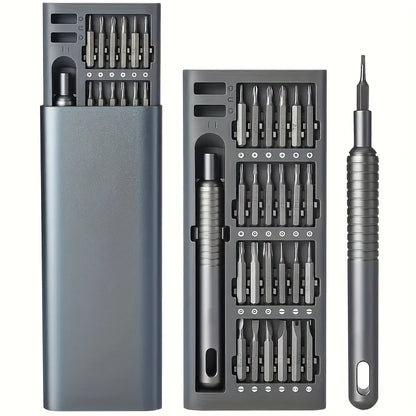 25-in-1 Mini Screwdriver Set with Flathead, Phillips, and Bits - Ideal for Electronics, Mobile Phones, Computers, Glasses, Watch