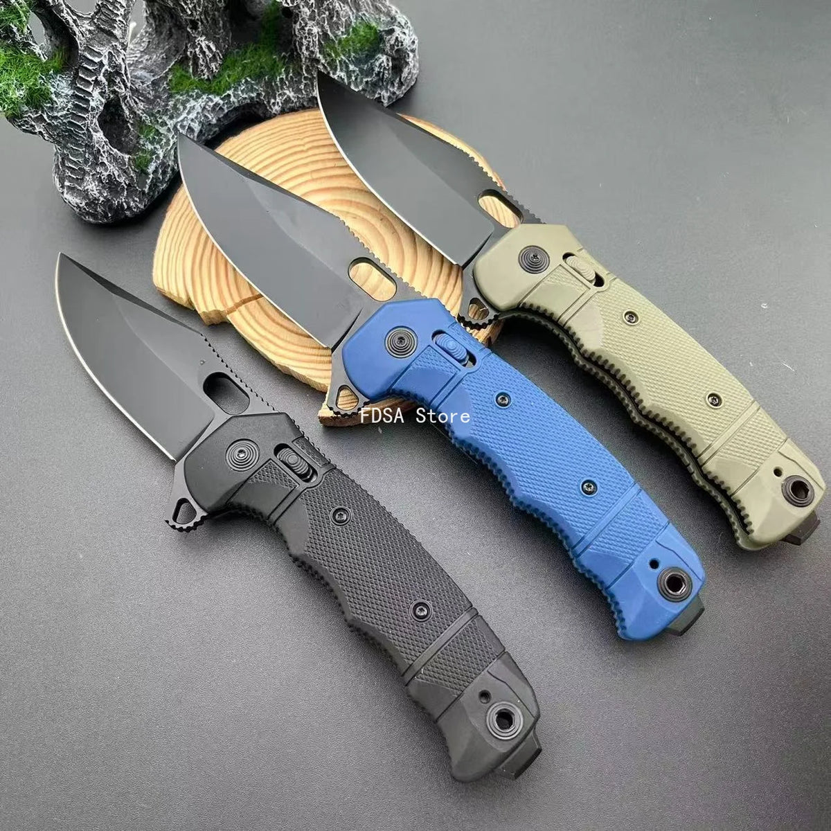 SEAL XR 8Cr13Mov Blade Outdoor Folding Knife Portable Camping Knives High Hardness Hiking Fishing Compact Knife Daily Utility Gear Wilderness Activities Essential Camping Climbing Portable Multitools Nylon Fiber Handle