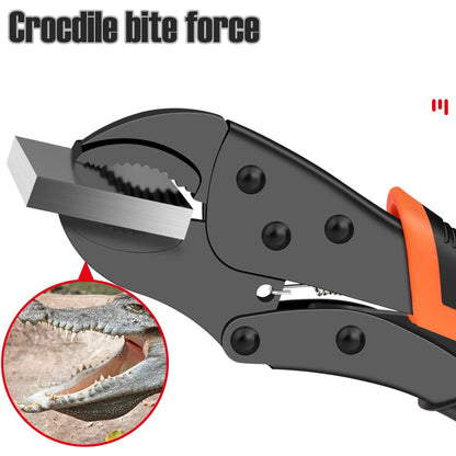 Heavy Duty Locking Pliers Multi-Function Pipe Wrench Strong Clamp for Woodworking Automotive Plumbing Repair Universal Hand Tool