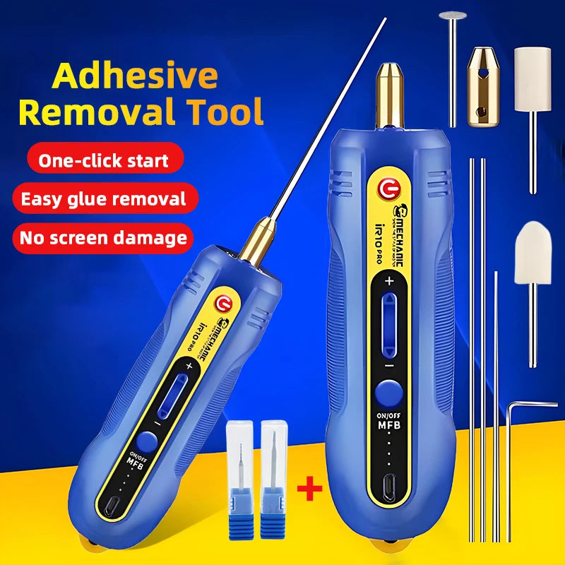 MECHANIC IR10 PRO Electric Glue Remover 6in1 3-Gear Adjustable Screw Extractor Kit for Mobile Phone Screen Glue Removal Polish