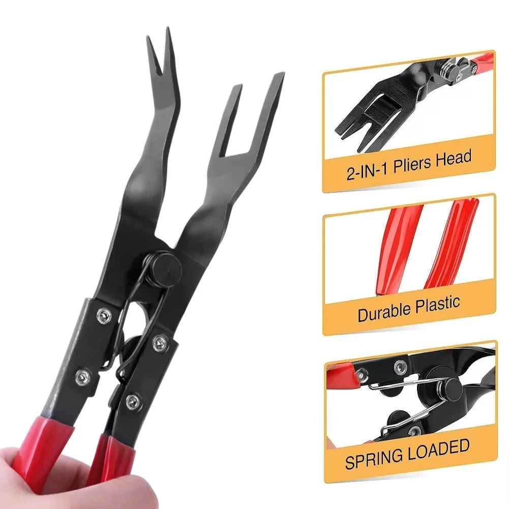 Auto Headlight&Door Panel Dash Clips Remover Tool Kit Car Trim Clip Removal Pliers Vehicle Repair Maintenance Equipment Set