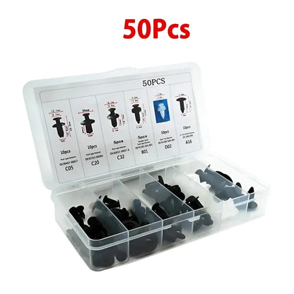 50/100pcs Auto Fastener Clip Kit Fender Rivet Clips Car Body Push Retainer Pin Rivet Bumper Door Trim Panel Retainer Car Clips