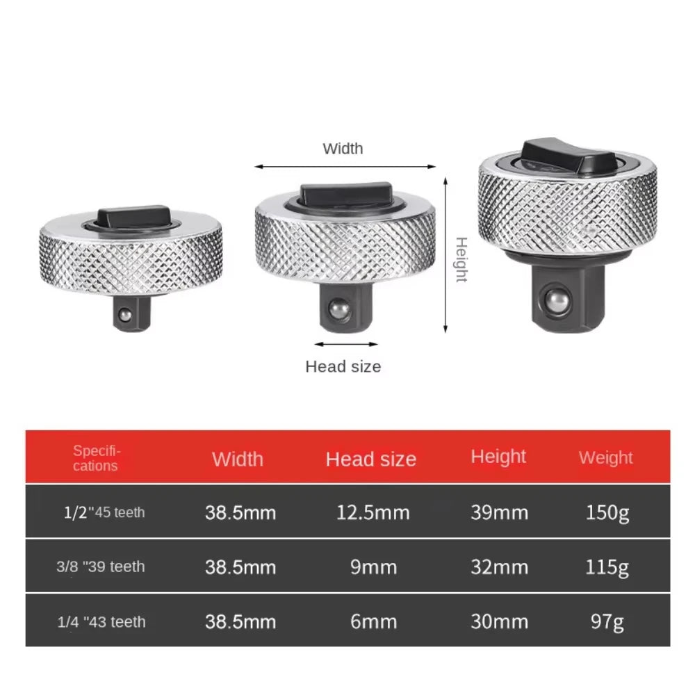Mini Ratchet Wrench Portable 1/4' 3/8' 1/2' Drive Small Quick Release Socket Set Steel Palm Finger Reversible Two-Way Square Too