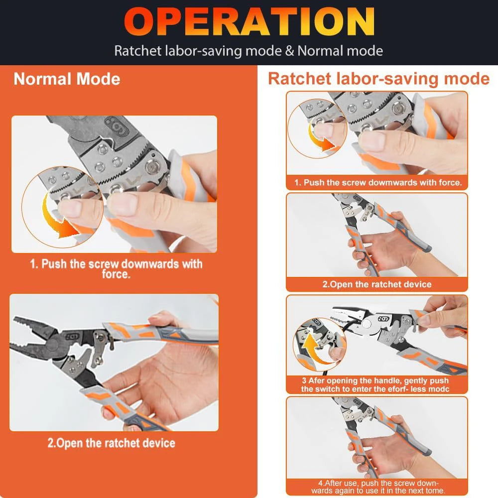 Wire Pliers  Industrial Grade Preferred Pliers, Durable Chromium Vanadium Steel, Suitable for Wire Cutting, Screwdriver, Etc