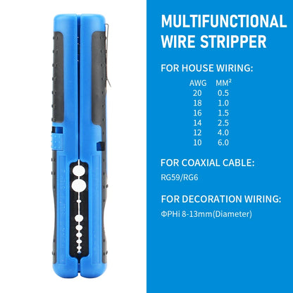 TINSOL Cable Wire Stripper Cutter Pliers Multifunctional Portable Antiskid Handle Hand Tool Hardware Tool Strip Pen Clip for Use