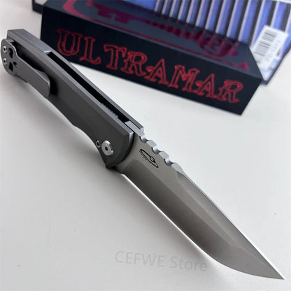 Ultramar Redencion 229 Folding Knife, Solid Titanium Alloy Handle and Sharp Blade, Portable EDC Pocket Knife Outdoor Camping Hiking Daily Cutting Tool
