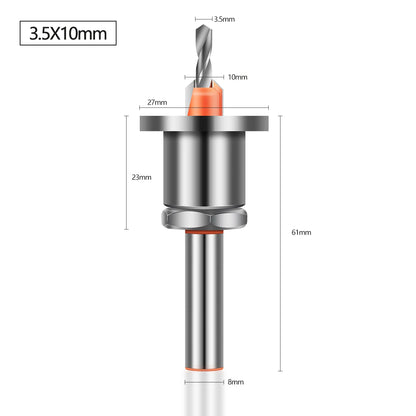 8mm Shank Countersink Drill Bit With Stop Alloy Head Taper Hole Step Drill For Wood Screw Installation Woodworking Drilling