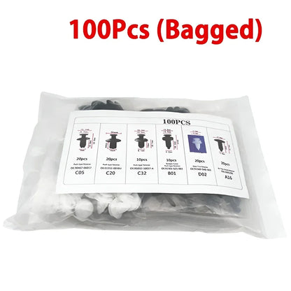 50/100pcs Auto Fastener Clip Kit Fender Rivet Clips Car Body Push Retainer Pin Rivet Bumper Door Trim Panel Retainer Car Clips