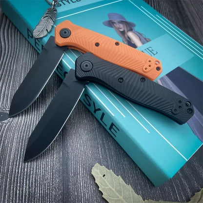 8551 Folding Knife, 3.30-inch S90V Blade, Nylon Woven Handle—EDC, Hiking, Adventure, Cutting, Multi-Purpose, Trekking Tool, Gift, Pocket Jungle Outdoor Knife