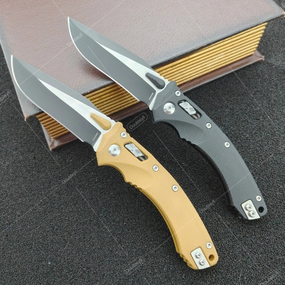 Lightweight EDC Outdoor Adventure MSI Folding Knife with Nylon Fiber Handle, Hiking Jungle Pocket Knife, Rope Cutter, Fruit Knife