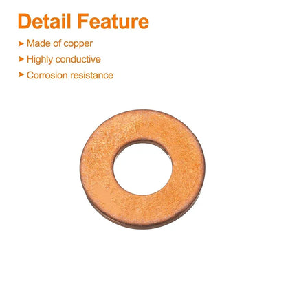 400/300/100PCS Copper Washer Gasket Nut and Bolt Set Sealing Solid Gasket Washer Flat Ring Seal Assortment Kit For Sump Plugs