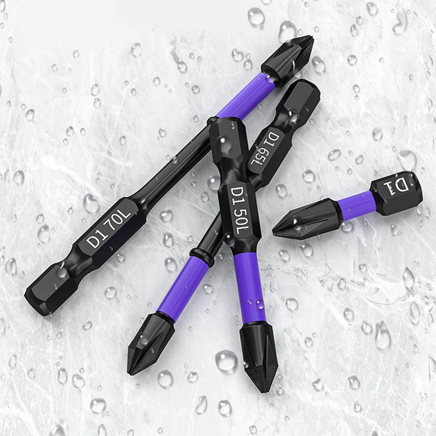 Anti-Slip and Shock-Proof Bits Screwdriver Bits,High Hardness Strong Magnetic 25/50/65/70/90/150mm PH2 Screwdriver Set