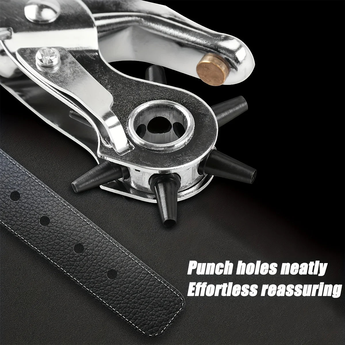 Leather Hole Punch Pliers Carbon Steel Multifunctional Belt Watch Strap Eyelet Puncher Handmade Craft Hardware Repair Tool